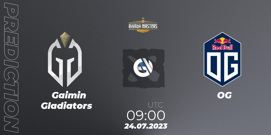 Gaimin Gladiators - OG: прогноз. 24.07.23, Dota 2, Riyadh Masters 2023 - Group Stage