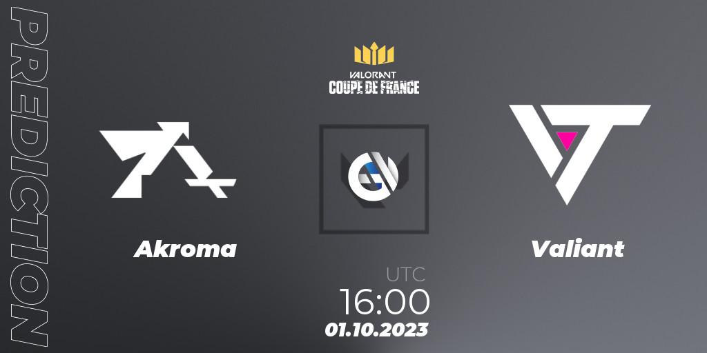 Akroma - Valiant: прогноз. 01.10.23, VALORANT, VCL France: Revolution - Coupe De France 2023