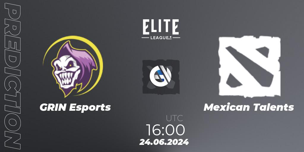 GRIN Esports - Mexican Talents: прогноз. 24.06.2024 at 16:00, Dota 2, Elite League Season 2: North America Closed Qualifier