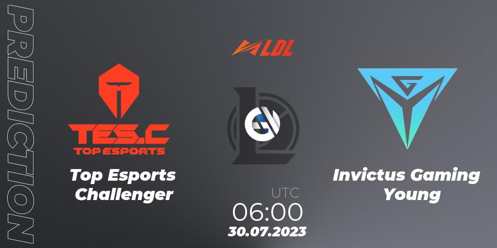 Top Esports Challenger - Invictus Gaming Young: прогноз. 30.07.2023 at 06:00, LoL, LDL 2023 - Playoffs