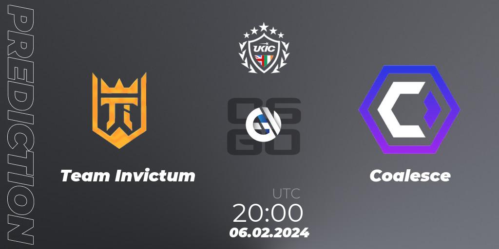 Team Invictum - Coalesce: прогноз. 06.02.2024 at 20:00, Counter-Strike (CS2), UKIC League Season 1: Division 1