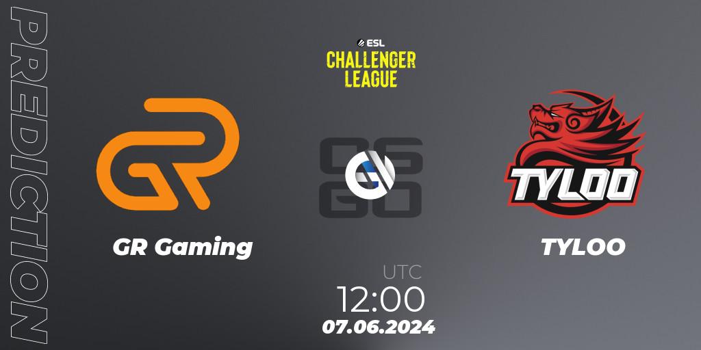 GR Gaming - TYLOO: прогноз. 07.06.2024 at 12:00, Counter-Strike (CS2), ESL Challenger League Season 47: Asia