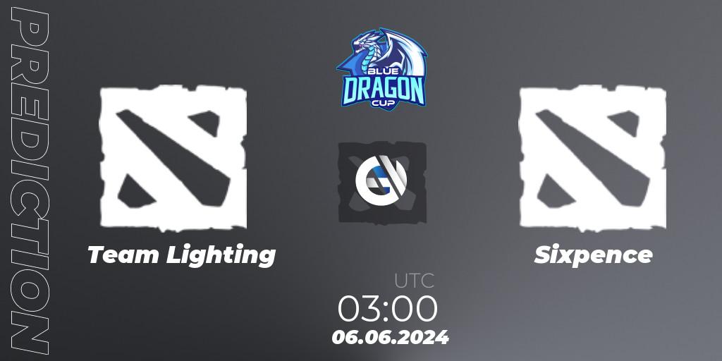 Team Lighting - Sixpence: прогноз. 06.06.2024 at 03:00, Dota 2, Blue Dragon Cup