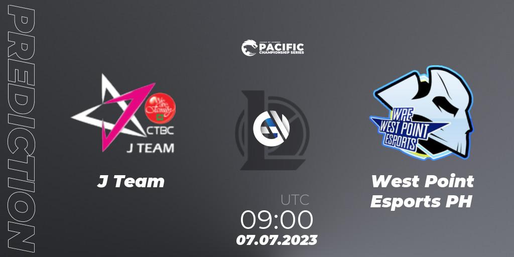 J Team - West Point Esports PH: прогноз. 07.07.2023 at 09:00, LoL, PACIFIC Championship series Group Stage