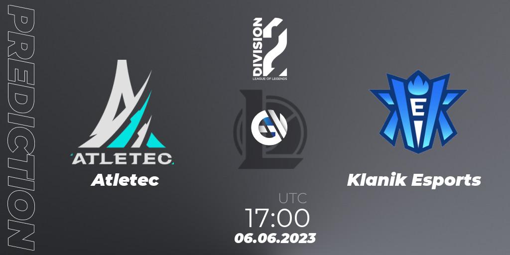 Atletec - Klanik Esports: прогноз. 06.06.23, LoL, LFL Division 2 Summer 2023 - Group Stage