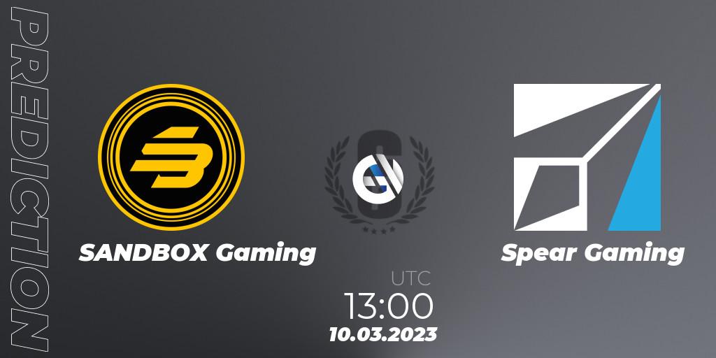 SANDBOX Gaming - Spear Gaming: прогноз. 10.03.2023 at 13:00, Rainbow Six, South Korea League 2023 - Stage 1