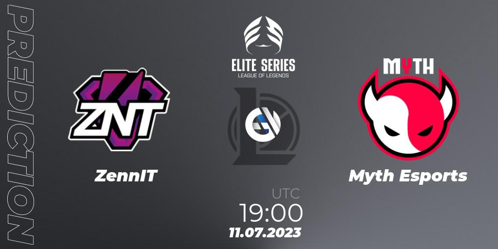 ZennIT - Myth Esports: прогноз. 11.07.2023 at 19:00, LoL, Elite Series Summer 2023