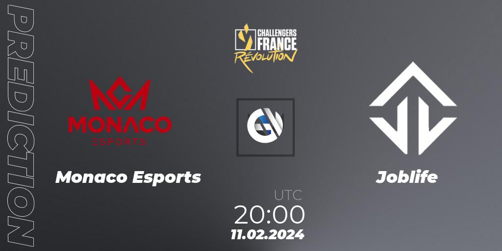 Monaco Esports - Joblife: прогноз. 11.02.24, VALORANT, VALORANT Challengers 2024 France: Revolution Split 1