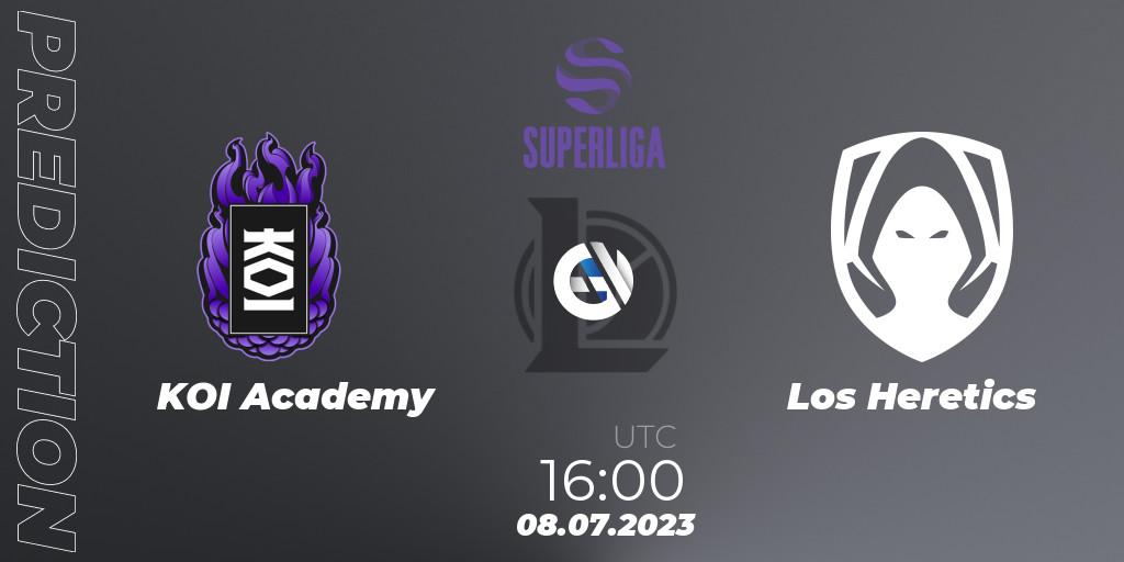 KOI Academy - Los Heretics: прогноз. 08.07.2023 at 17:00, LoL, Superliga Summer 2023 - Group Stage