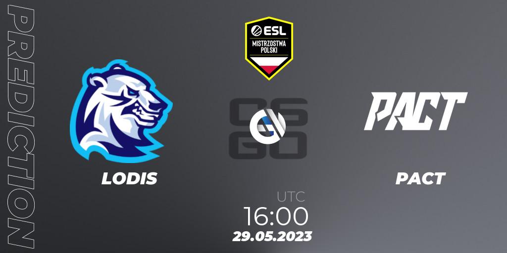 LODIS - PACT: прогноз. 29.05.2023 at 16:00, Counter-Strike (CS2), ESL Mistrzostwa Polski Spring 2023