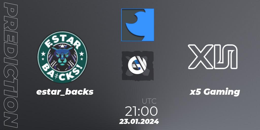 estar_backs - x5 Gaming: прогноз. 23.01.2024 at 21:29, Dota 2, FastInvitational DotaPRO Season 2