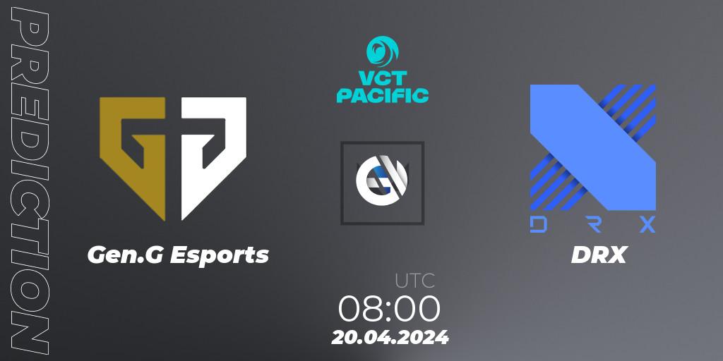 Gen.G Esports - DRX: прогноз. 20.04.24, VALORANT, VALORANT Champions Tour 2024: Pacific League - Stage 1 - Group Stage