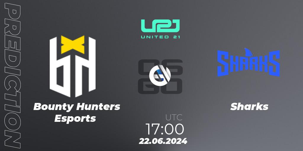 Bounty Hunters Esports - Sharks: прогноз. 20.06.2024 at 20:30, Counter-Strike (CS2), United21 South America Season 1