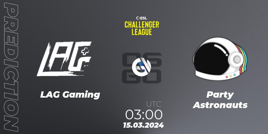 LAG Gaming - Party Astronauts: прогноз. 09.05.2024 at 02:00, Counter-Strike (CS2), ESL Challenger League Season 47: North America