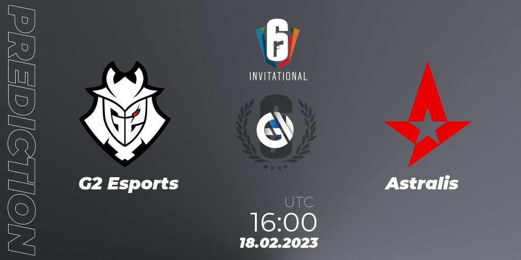 G2 Esports - Astralis: прогноз. 18.02.2023 at 16:00, Rainbow Six, Six Invitational 2023