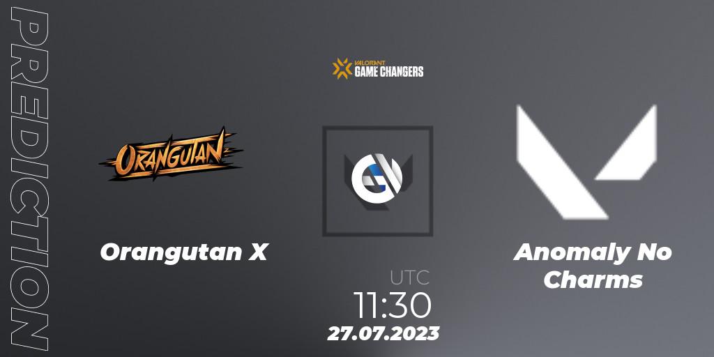 Orangutan X - Anomaly No Charms: прогноз. 27.07.2023 at 11:30, VALORANT, VCT 2023: Game Changers APAC Open 3