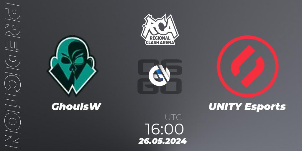 GhoulsW - UNITY Esports: прогноз. 26.05.2024 at 16:00, Counter-Strike (CS2), Regional Clash Arena Europe: Closed Qualifier