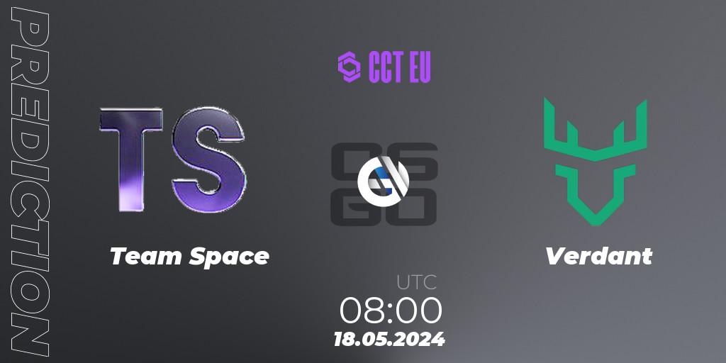 Team Space - Verdant: прогноз. 18.05.2024 at 08:00, Counter-Strike (CS2), CCT Season 2 European Series #3