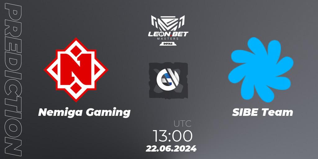 Nemiga Gaming - SIBE Team: прогноз. 22.06.2024 at 13:30, Dota 2, Leon Masters #1