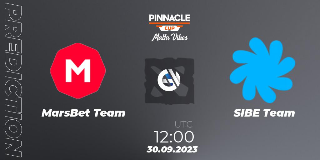 MarsBet Team - SIBE Team: прогноз. 30.09.2023 at 12:00, Dota 2, Pinnacle Cup: Malta Vibes #4