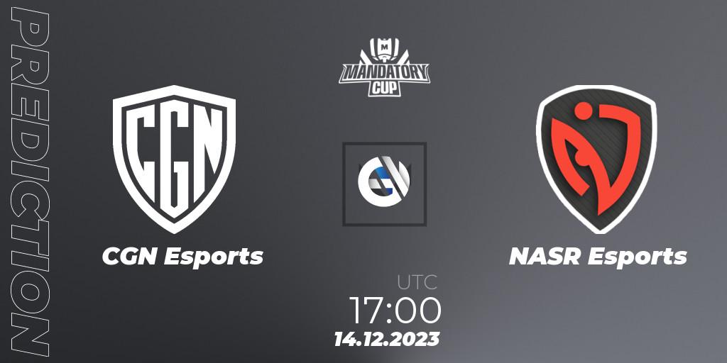 CGN Esports - NASR Esports: прогноз. 14.12.23, VALORANT, Mandatory Cup #3