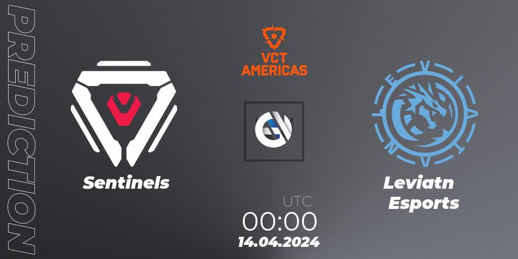 Sentinels - Leviatán Esports: прогноз. 14.04.24, VALORANT, VALORANT Champions Tour 2024: Americas League - Stage 1 - Group Stage