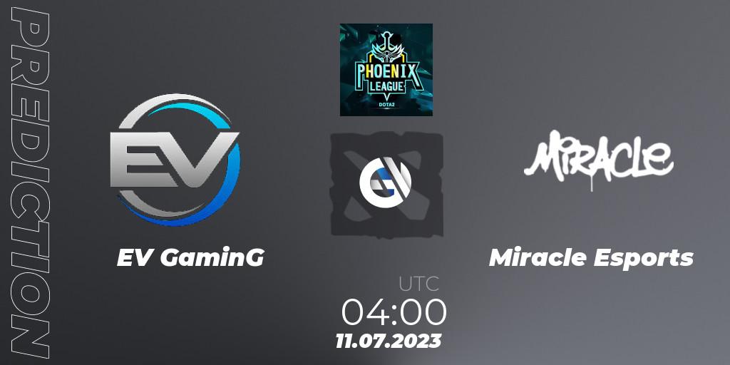 EV GaminG - Miracle Esports: прогноз. 11.07.2023 at 04:05, Dota 2, Dota 2 Phoenix League