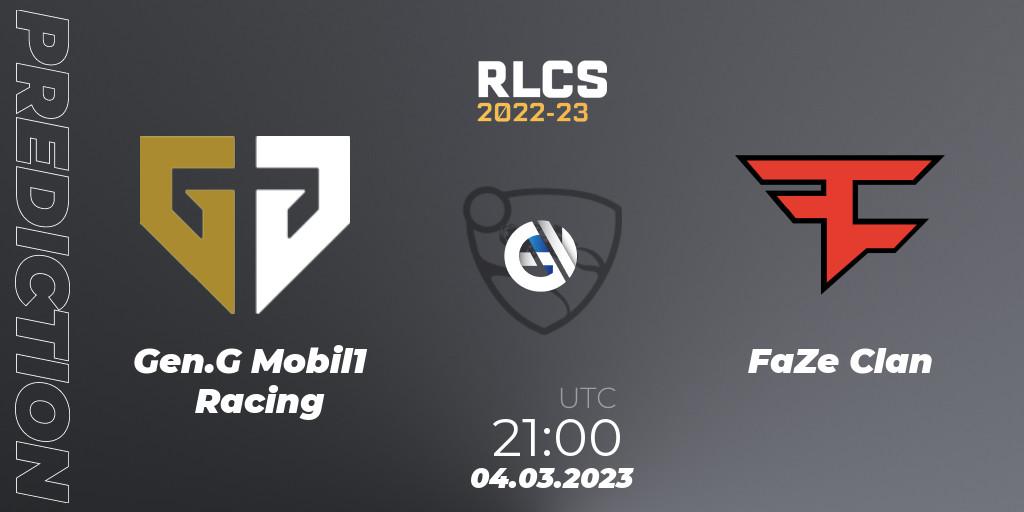 Gen.G Mobil1 Racing - FaZe Clan: прогноз. 04.03.2023 at 21:35, Rocket League, RLCS 2022-23 - Winter: North America Regional 3 - Winter Invitational