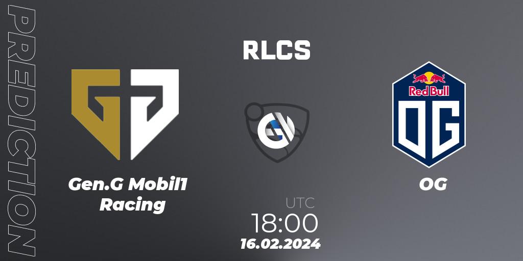 Gen.G Mobil1 Racing - OG: прогноз. 16.02.2024 at 18:00, Rocket League, RLCS 2024 - Major 1: North America Open Qualifier 2
