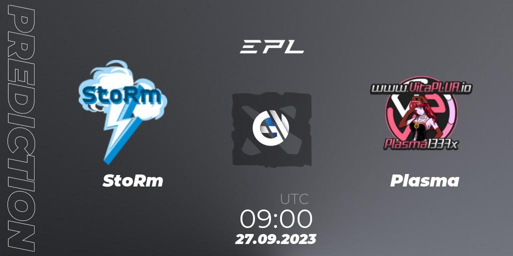StoRm - Plasma: прогноз. 28.09.23, Dota 2, European Pro League Season 12