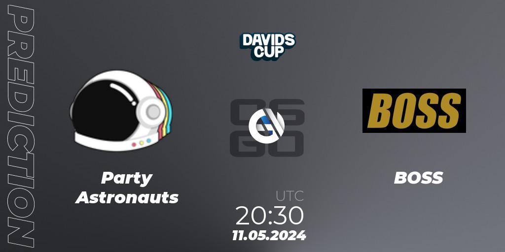 Party Astronauts - BOSS: прогноз. 11.05.2024 at 20:30, Counter-Strike (CS2), David's Cup 2024
