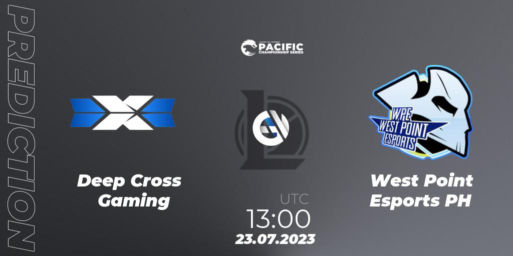 Deep Cross Gaming - West Point Esports PH: прогноз. 23.07.2023 at 13:10, LoL, PACIFIC Championship series Group Stage