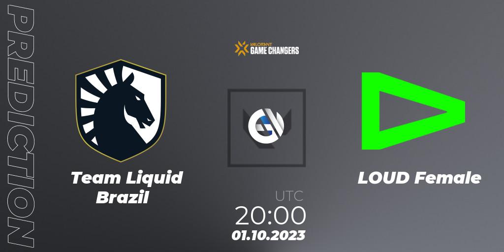 Team Liquid Brazil - LOUD Female: прогноз. 01.10.23, VALORANT, VCT 2023: Game Changers Brazil Series 2