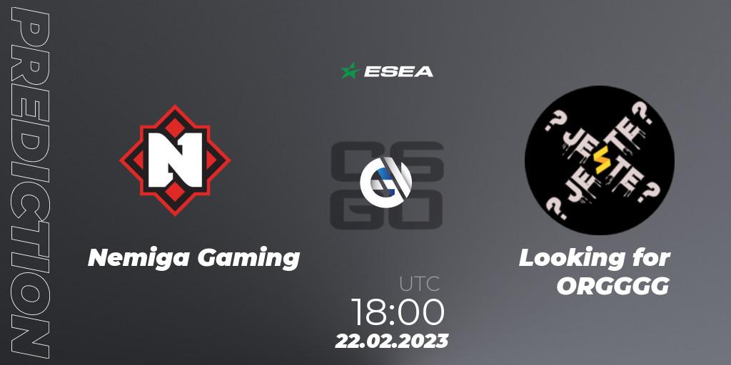 Nemiga Gaming - JESTE: прогноз. 22.02.2023 at 18:00, Counter-Strike (CS2), ESEA Season 44: Advanced Division - Europe