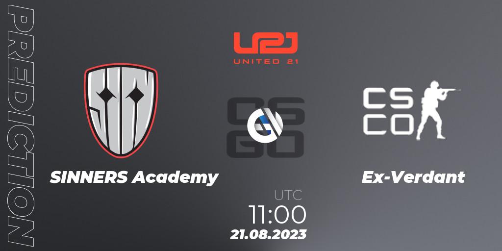 SINNERS Academy - Dripmen: прогноз. 21.08.2023 at 11:00, Counter-Strike (CS2), United21 Season 5
