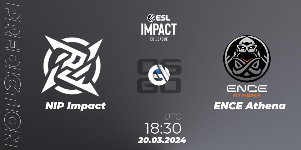 NIP Impact - ENCE Athena: прогноз. 20.03.24, CS2 (CS:GO), ESL Impact League Season 5: Europe