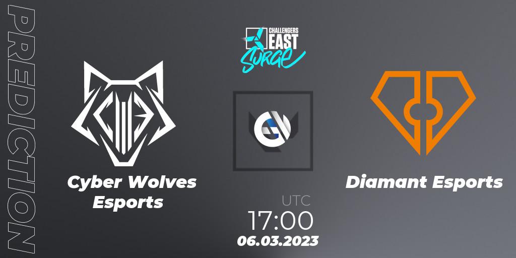 Cyber Wolves Esports - Diamant Esports: прогноз. 06.03.23, VALORANT, VALORANT Challengers 2023 East: Surge Split 1