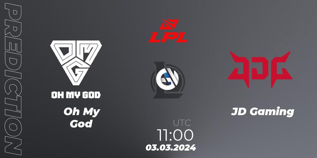Oh My God - JD Gaming: прогноз. 03.03.2024 at 11:00, LoL, LPL Spring 2024 - Group Stage