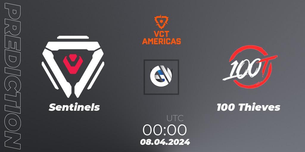 Sentinels - 100 Thieves: прогноз. 08.04.24, VALORANT, VALORANT Champions Tour 2024: Americas League - Stage 1 - Group Stage