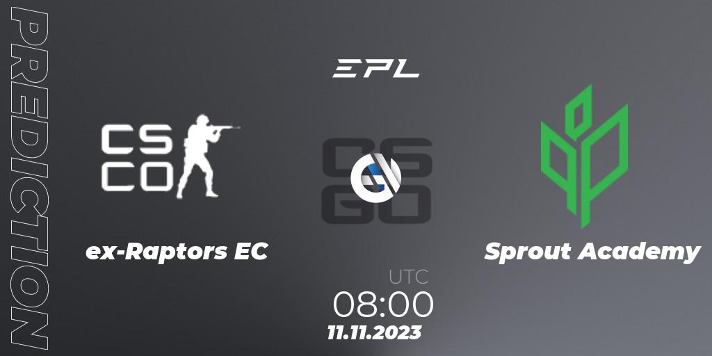 ex-Raptors EC - Sprout Academy: прогноз. 11.11.2023 at 09:00, Counter-Strike (CS2), European Pro League Season 12: Division 2