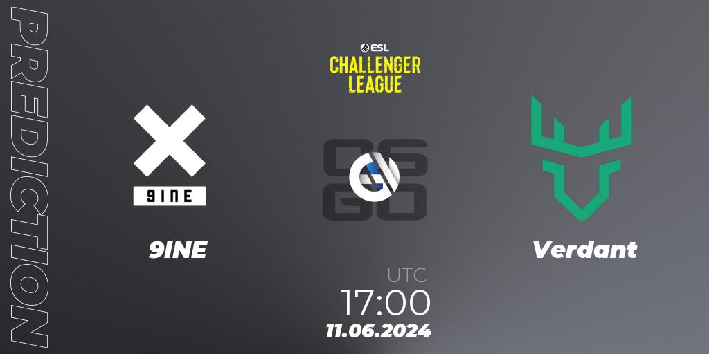 9INE - Verdant: прогноз. 11.06.2024 at 17:00, Counter-Strike (CS2), ESL Challenger League Season 47 Relegation: Europe