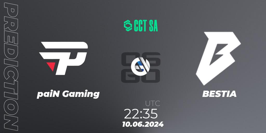 paiN Gaming - BESTIA: прогноз. 10.06.2024 at 22:35, Counter-Strike (CS2), CCT Season 2 South America Series 1