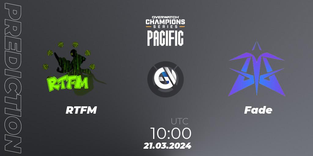 RTFM - Fade: прогноз. 21.03.2024 at 10:00, Overwatch, Overwatch Champions Series 2024 - Stage 1 Pacific