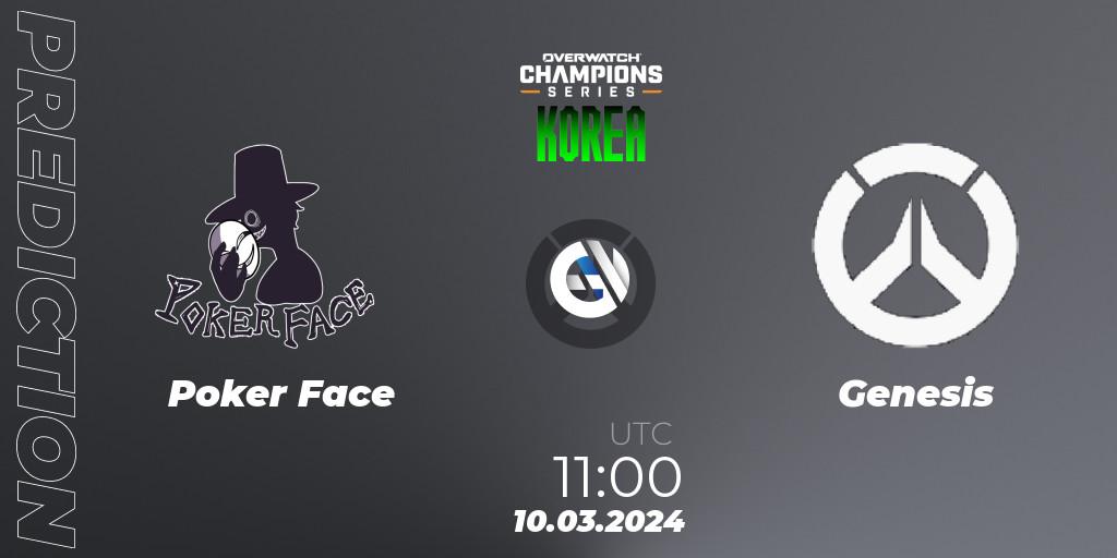 Poker Face - Genesis: прогноз. 10.03.2024 at 11:00, Overwatch, Overwatch Champions Series 2024 - Stage 1 Korea