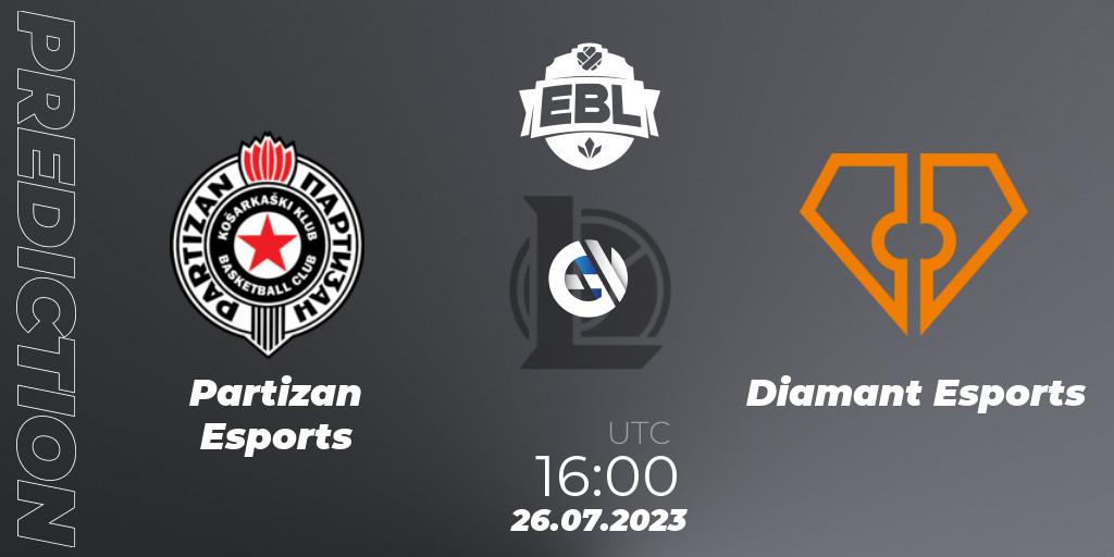Partizan Esports - Diamant Esports: прогноз. 26.07.2023 at 16:00, LoL, Esports Balkan League Season 13