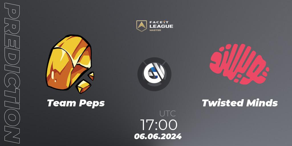 Team Peps - Twisted Minds: прогноз. 06.06.2024 at 17:00, Overwatch, FACEIT League Season 1 - EMEA Master Road to EWC
