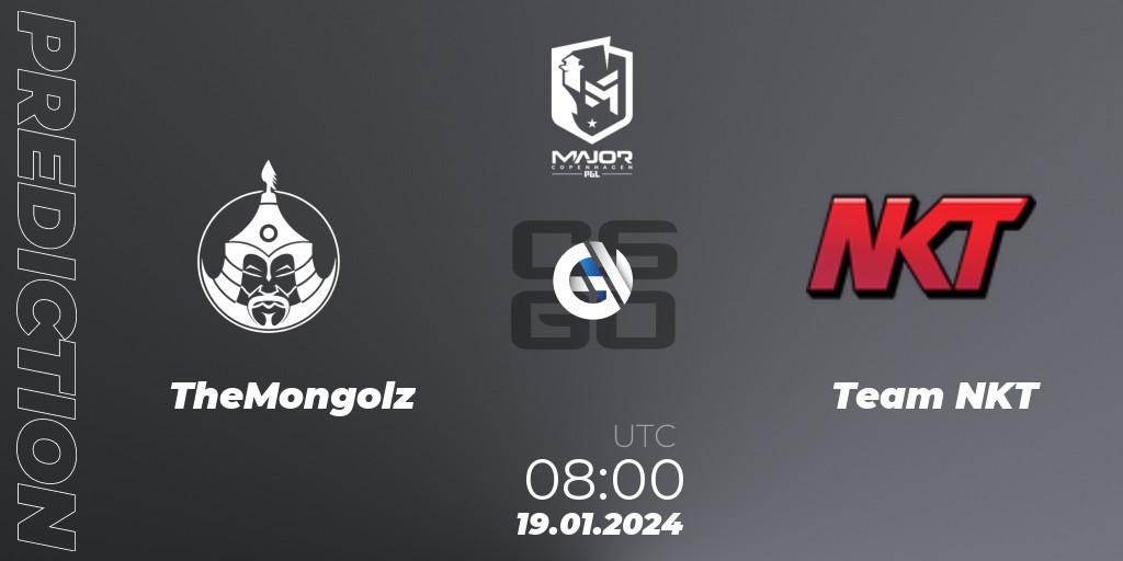 TheMongolz - Team NKT: прогноз. 19.01.2024 at 08:00, Counter-Strike (CS2), PGL CS2 Major Copenhagen 2024 East Asia RMR Closed Qualifier