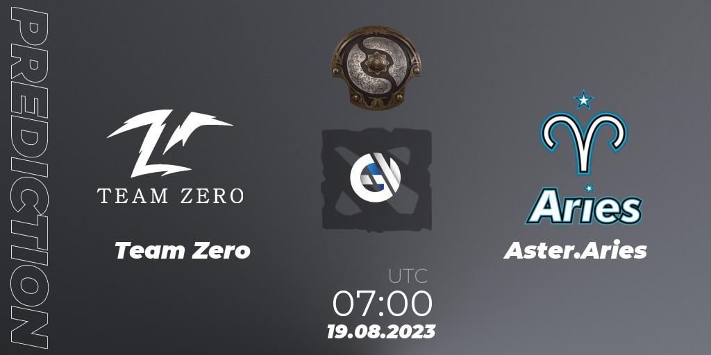 Team Zero - Aster.Aries: прогноз. 19.08.23, Dota 2, The International 2023 - China Qualifier