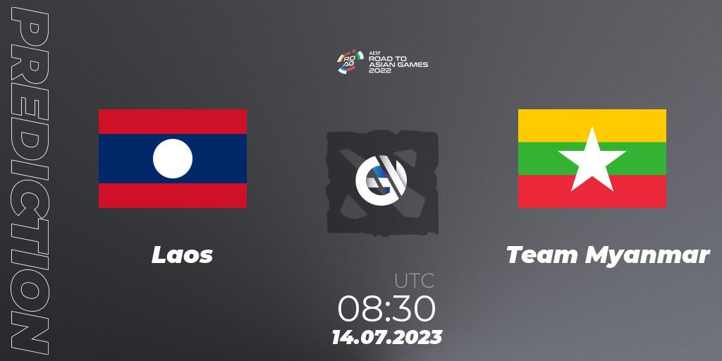 Laos - Team Myanmar: прогноз. 14.07.2023 at 08:30, Dota 2, 2022 AESF Road to Asian Games - Southeast Asia