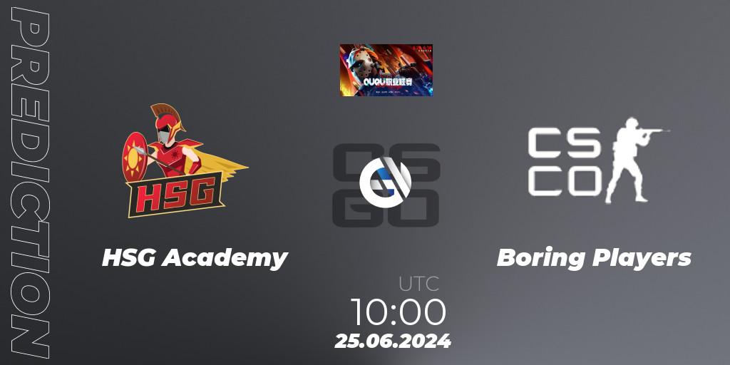 HSG Academy - Boring Players: прогноз. 25.06.2024 at 10:00, Counter-Strike (CS2), QU Pro League